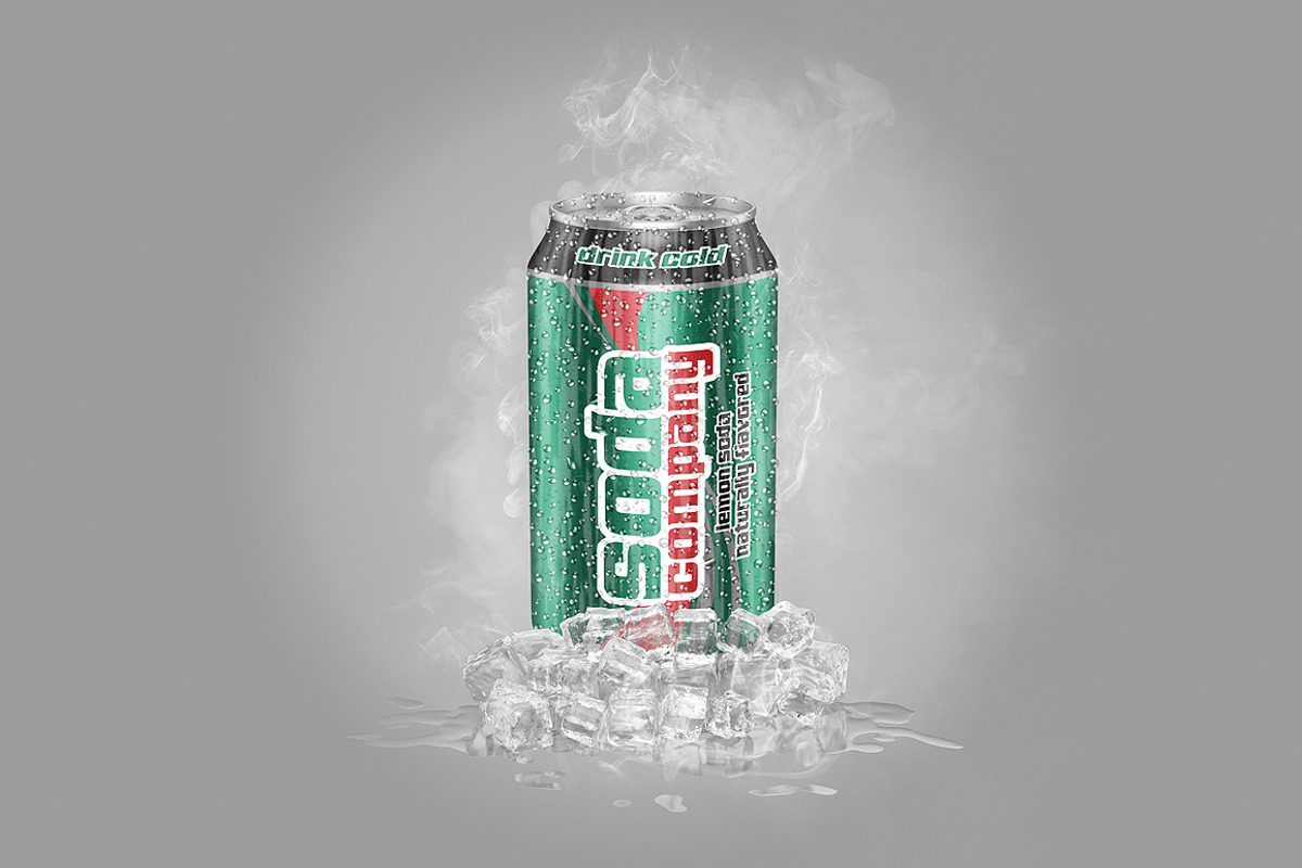 Soda Can Mockup, a Product Mockup by aykutfiliz (Photo 1 of 7)