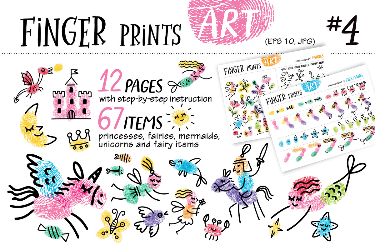 Finger prints ART (part 4), an Education Illustration by Alena Razumova (Photo 1 of 13)