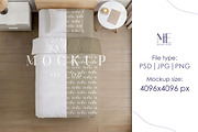 Bedding Mockup, Duvet Cover Pillow, a Household Mockup by Mie Mockup Studio (Thumbnail 1 of 5)