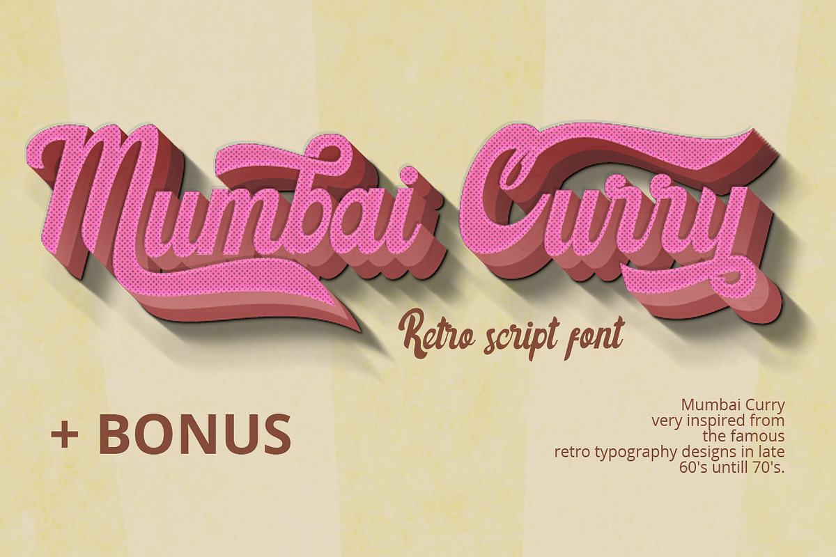 Mumbai Groovy Retro Font + BONUS, a Sans Serif Font by Anomali Creatype (Photo 1 of 12)
