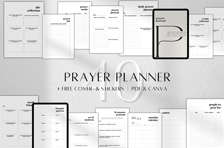 Prayer Planner Printable, a Stationery Template by BRANDcontent