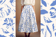 Blue Hand Painted Flowers, a Decorative Illustration by MalyskaStudio (Thumbnail 3 of 15)