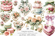 Coquette Tea Party Clipart, a Work Illustration by SinaCreation (Thumbnail 1 of 7)