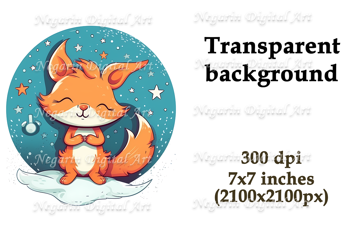 Watercolor Cute Fox Clipart, an Object Graphic by Negarin Digital Art (Photo 7 of 11)
