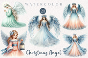 Christmas Angel Clipart, an Illustration by CreationArt (Thumbnail 1 of 5)