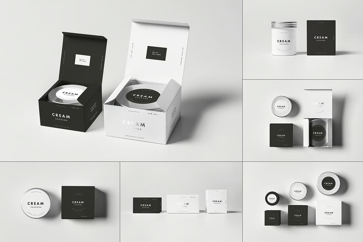 Cosmetic Mockup Set, a Packaging Mockup by DesignRushMarket (Photo 1 of 8)