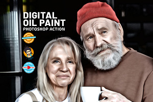 Digital Oil Paint Photoshop Actions