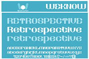 Retrospective font, a Font by weknow (Thumbnail 1 of 8)