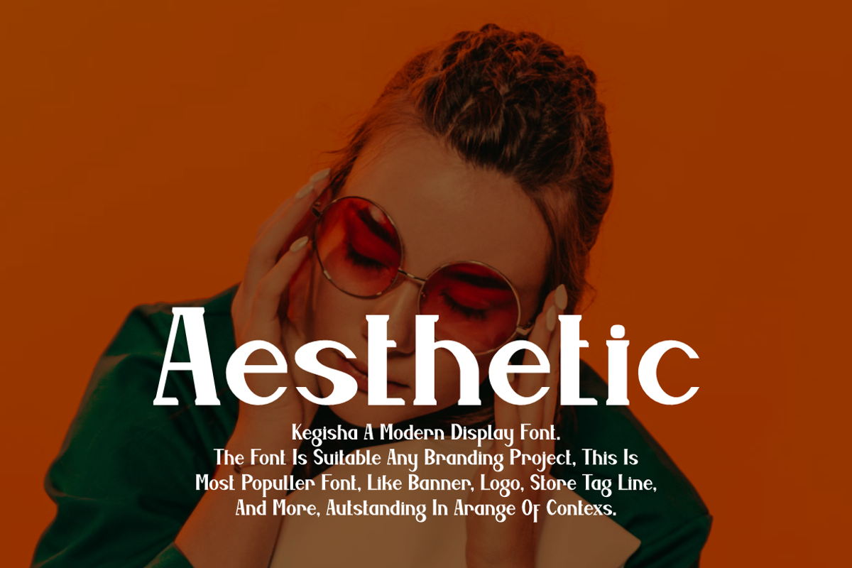 Kegisha - Aesthetic & Minimal Font, a Serif Font by QR Design Studio (Photo 2 of 6)