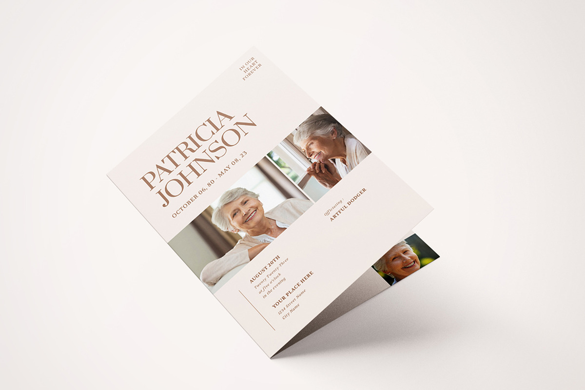 Funeral Program Template, a Brochure Template by VectorVactory (Photo 4 of 8)