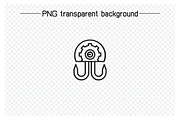 Pulley Crane Hook Icons Set, an Outline Icon by Designfour (Thumbnail 3 of 7)