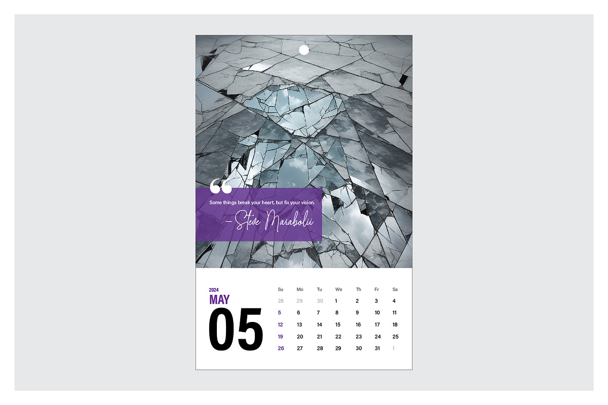 2024 Tabloid Calendar with Quotes, a Poster Template by CreativPurpose (Photo 6 of 13)