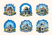 Mosque Illustration Art Set, a Decorative Illustration by Prosymbols (Thumbnail 10 of 10)
