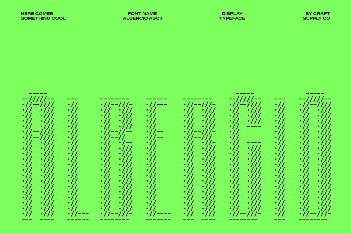 Albercio Ascii, a Sans Serif Font by Craft Supply Co. (Photo 1 of 8)