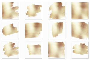 Gold Christmas Png Brush Strokes