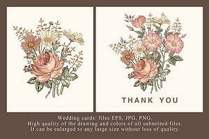 Set Seamless Flowers Roses Hibiscus