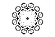 Ornamental Black White Mandala Pack, a Decorative Illustration by NJ Himel (Thumbnail 56 of 103)