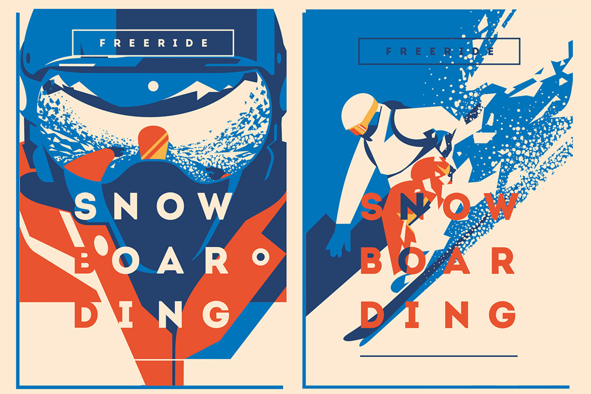 -50% Snowboard Posters&T-Shirt print, a Person Illustration by Alexander Baidin (Photo 2 of 7)