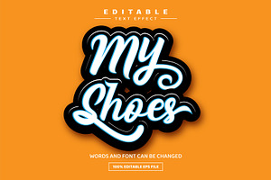 My Shoes 3D Editable Text Effect