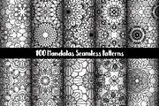 100 Mandalas Seamless Patterns, a Pattern Graphic by Elinorka (Thumbnail 11 of 23)