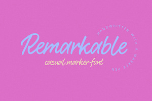 Remarkable Marker | Handwriting Font