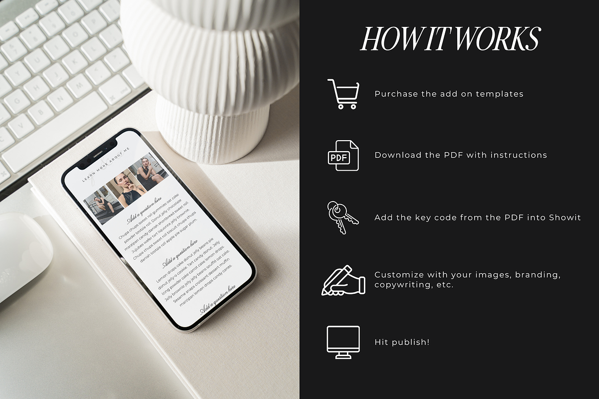 About Page Showit Add On Templates, a Websites & App Template by Blush Created (Photo 2 of 10)