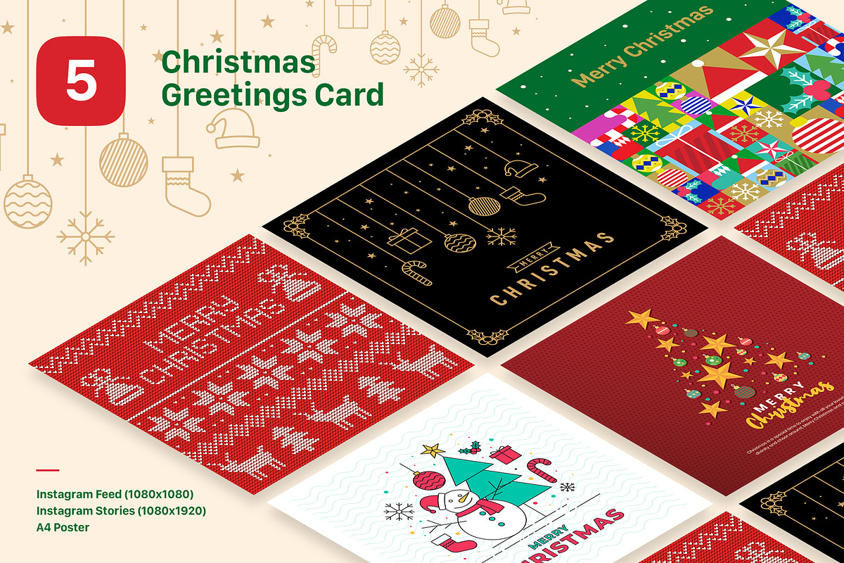 Christmas Greeting Card, a Social Media Template by muhisya (Photo 1 of 8)