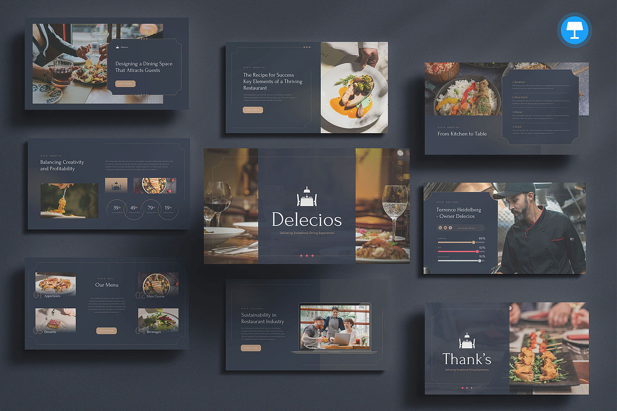 Restaurant Food Powerpoint, a Presentation Template by Pixslides (Photo 1 of 7)