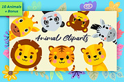 Cute Animals Portrait Bundle, an Animal Illustration by Vectorheroes (Thumbnail 4 of 6)