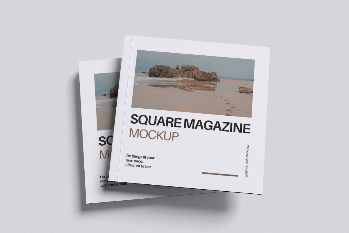Square Magazine Mockup Bundle Set, a Books & Magazine Mockup by Rielismee (Photo 2 of 5)