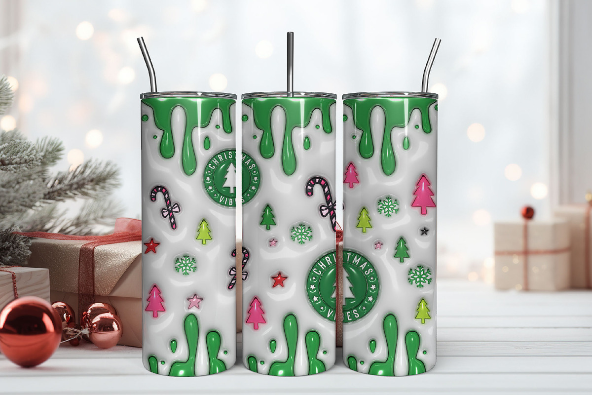 3D Inflated Christmas Tumbler Wrap, a Food & Drink 3D Model by Libby Wishes (Photo 1 of 4)