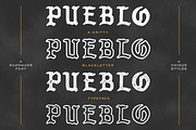 Pueblo Blackletter - 4 Styles, a Script Font by Millieangelo (Thumbnail 1 of 8)