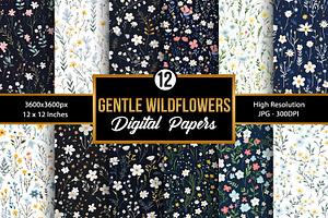 Gentle Wildflowers Digital Papers