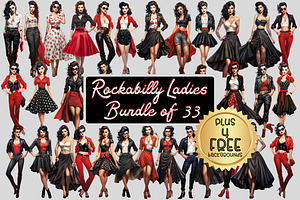 Rockabilly Women Bundle of 33