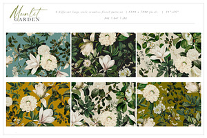 Moonlit Garden Floral Patterns