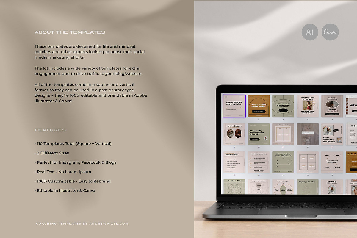 Coaching Social Media Templates, a Social Media Template by AndrewPixel (Photo 2 of 15)