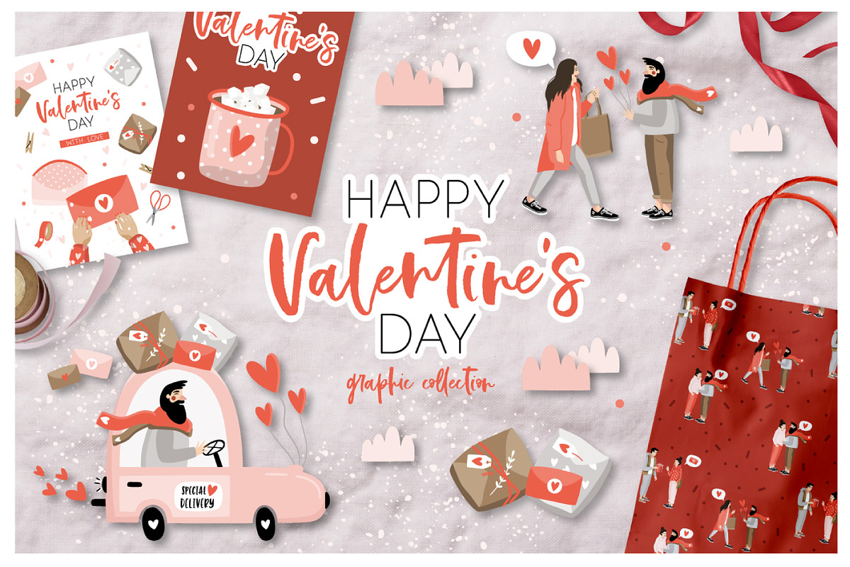 Valentine's Day - graphic collection, a Person Illustration by lokko studio (Photo 1 of 6)