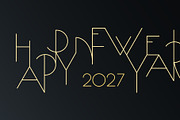 2027 Happy New Year golden connected, a Seasonal Illustration by sceptical cactus (Thumbnail 3 of 3)