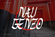 Nau Genzo | Brush Japanese Style, a Handwritten Font by Denustudios (Thumbnail 1 of 14)