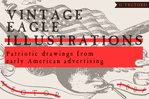 Vintage Eagle Illustrations Vector