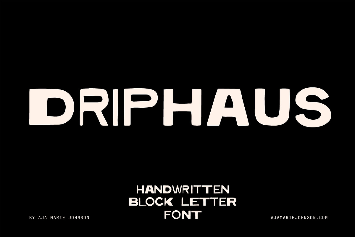 DRIPHAUS Typeface, a Handwritten Font by @designartboard
