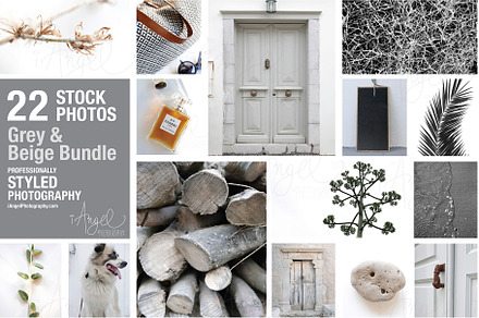 Stock photo bundle Grey & Beige, a Background Photo by iAngelPhotography