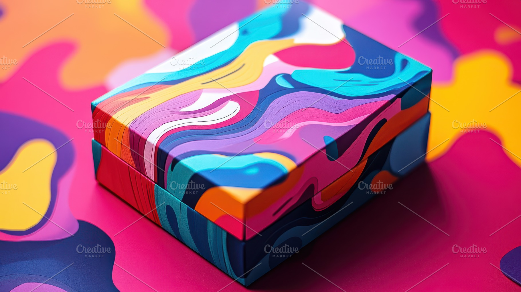 Colorful Abstract Gift Box - A vibra, a Background Photo by Pixeness Studio