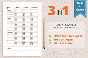 Weekly Planner Template, Canva
