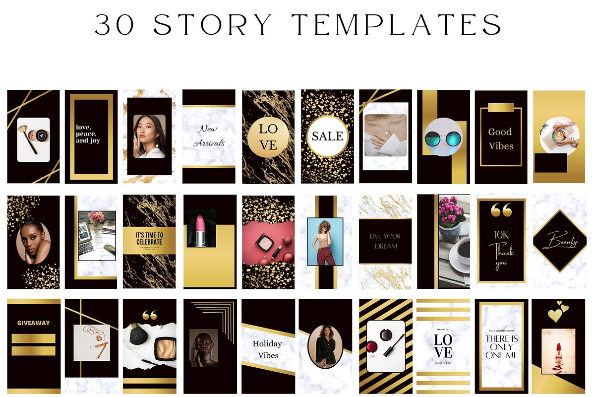 Black Gold Instagram Templates, a Social Media Template by MORION (Photo 2 of 3)