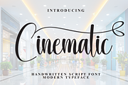 Cinematic | Script Font, a Handwritten Font by Scratchones (Thumbnail 1 of 9)