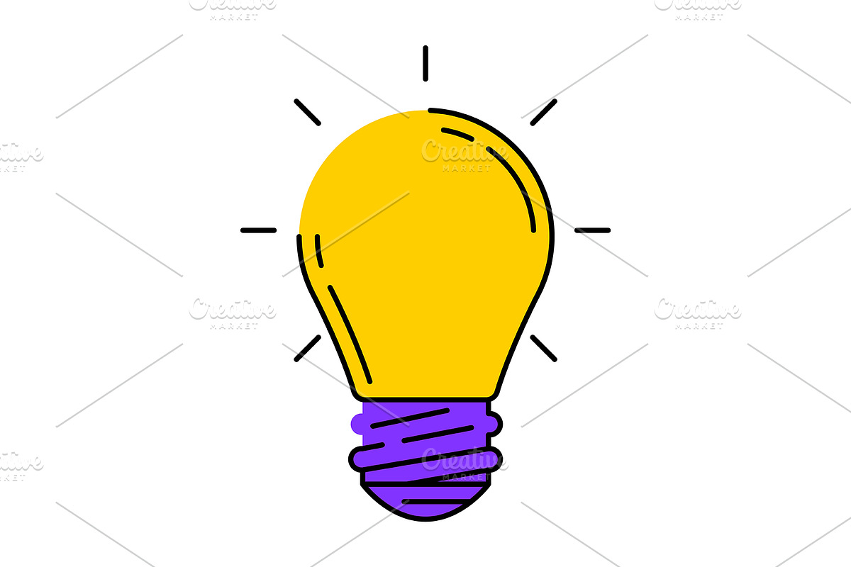 Light bulb idea illustration. Concep, a Technology Illustration by incomible