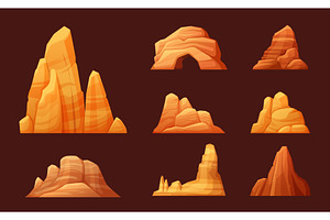 Desert Cliffs. Minimalistic Rocky