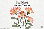 Boho Retro Flowers Quotes Bundle, an Illustration by Actual Pixel (Thumbnail 10 of 12)