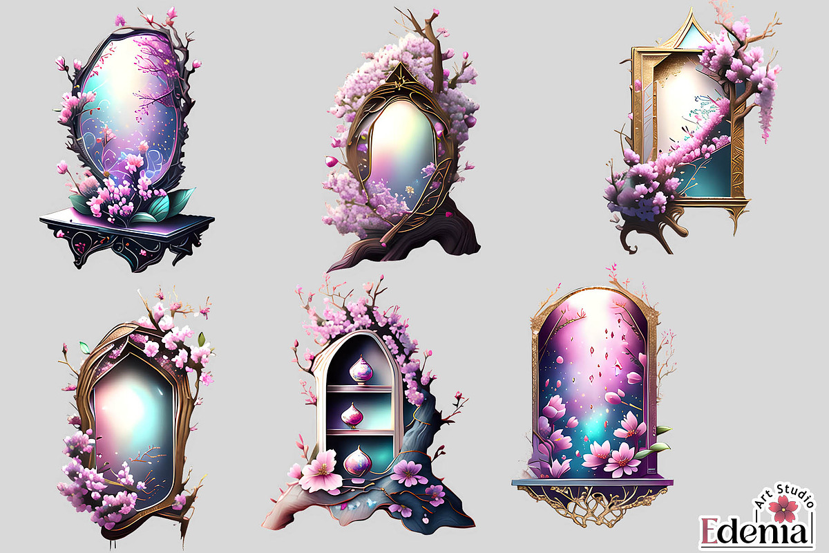 Cherry Blossom Sakura Interior #1, an Illustration by EdeniaArtStudio (Photo 4 of 8)